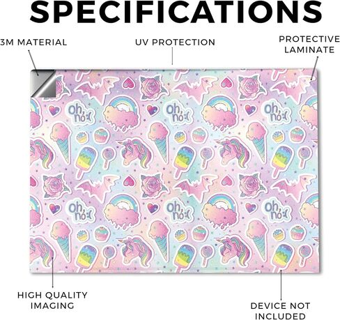 Glossy Glitter Laptop Skin Compatible with HP Envy x360 15.6" (2023) - Unicorn Popsicle - Premium 3M Vinyl Protective Wrap Decal Cover - Easy to Apply | Crafted in The USA by MightySkins in Saudi Arabia