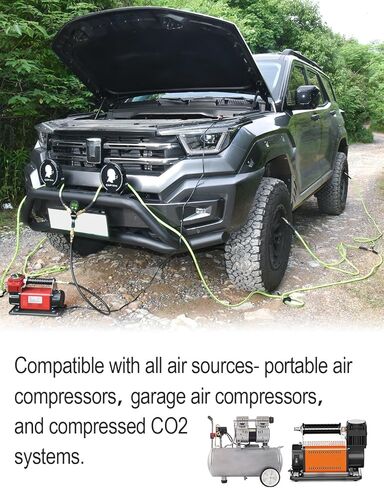 4 نظام نفخ الإطارات، 4 نظام نفخ الإطارات، نظام نفخ الهواء السريع 4 إطارات - نفخ أو تفريغ جميع الإطارات الأربعة في وقت واحد، يناسب قاعدة العجلات حتى 155 بوصة in Kuwait