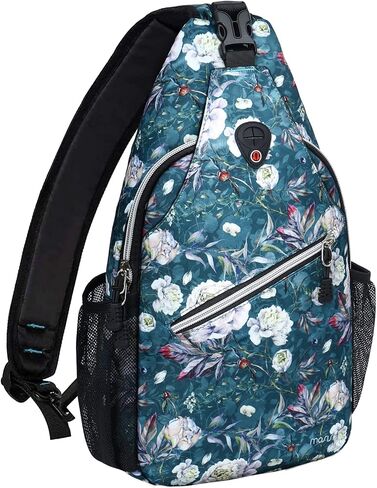 MOSISO Sling Backpack, Multipurpose Travel Hiking Daypack Rope Crossbody Shoulder Bag, Rosa Banksiae in Saudi Arabia
