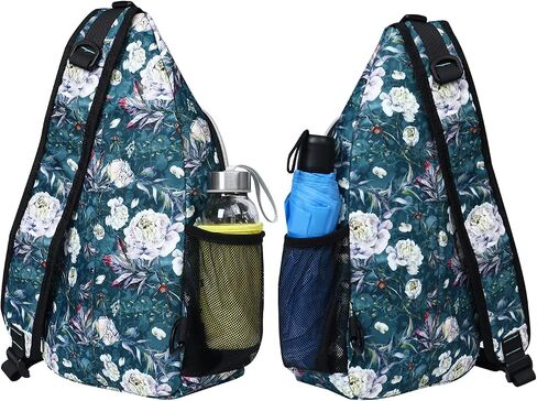 MOSISO Sling Backpack, Multipurpose Travel Hiking Daypack Rope Crossbody Shoulder Bag, Rosa Banksiae in Saudi Arabia