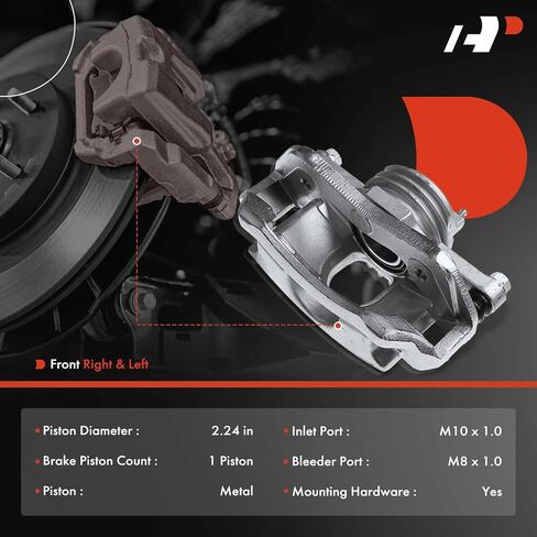 A-Premium Disc Brake Caliper Assembly with Bracket Compatible with Select Kia Models - For Sportage 1998 1999 2000 2001 2002, L4 2.0L - Front Left Driver Side in Saudi Arabia