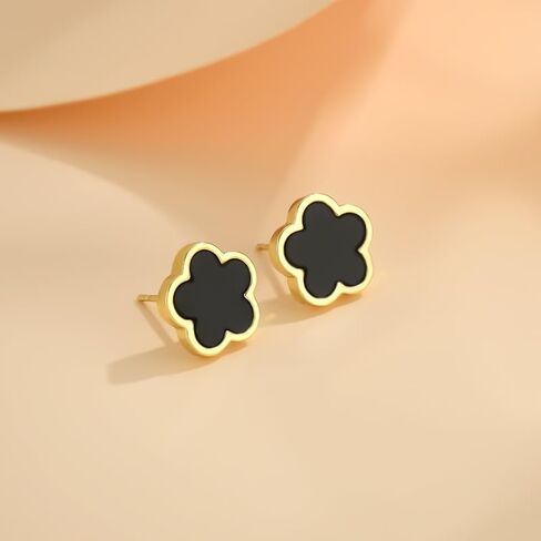 Four Leaf Clover Earring and Bracelet Set for Women Lucky Flower 14K Gold Jewelry in Kuwait
