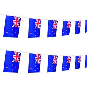 New Zealand New Zealanders String Banner Flag,16 ft 20 Mini Flags String, 5.5 x 8.2 Inch String Flag Banner, Indoor and Outdoor Party Decorations. in Kuwait