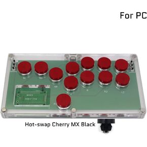 TruBoost FightBox B1-MINI-PC-R Ultra-Thin All Buttons Leverless-Style Arcade Game Controller For PC USB Hot-Swap Cherry MX DIY Version in Kuwait