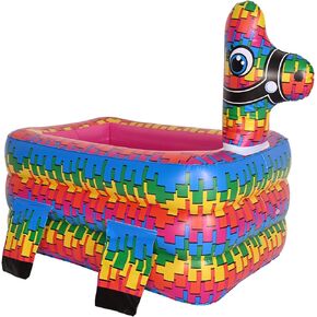 Beistle 27.5" x 21.5" Mexican Theme Pinata Inflatable Cooler For Fiesta Decorations, Cinco De Mayo Party Supplies, Holds Approx. 36 12oz cans, Celebrating With You Since 1900, Multicolor