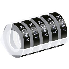 1/2 Embossing Label Tape Compatible for DYMO Colorful 3D Plastic Labels Used in Organizer Xpress Pro 1575 1595 1570, Office Mate II 1540 154000 Embossed Label Makers-5 Pack