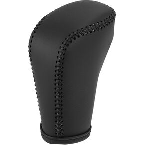 X AUTOHAUX Black Car Interior Faux Leather Gear Shifter Shift Knob Cover Transmission Shift Boot Lever for Honda Accord 2018-2022 Red Stitches
