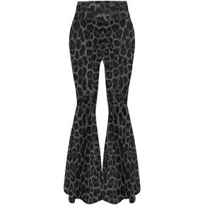 Tiger Print Bootleg Yoga Pants for Women Y2K Workout Sweatpants Casual Bell Bottom Trousers Flare Leggings for Women