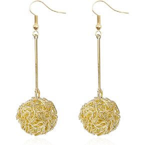 Hollow Out Gold Love Knot Earrings for Women Girls 18K Gold Plated Woven Love Knot Dangle Drop Earrings Birthday Jewelry Gift