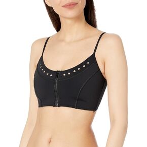 Body Glove Women's Standard Aster Crop Zip Front Bikini Top Swimsuit