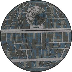 Ukonic Star Wars Galactic Empire Death Star Area Rug | 52-Inch Round Floor Rug