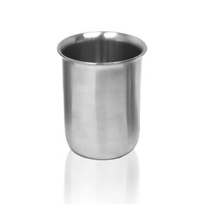 Stainless Steel Beaker with Rim - Low-Form Beakers for Science - Industrial-Grade Chemistry Lab Equipment, High Heat Tolerance - Scientific Laboratory Supplies for Liquids & Solids - 500ml