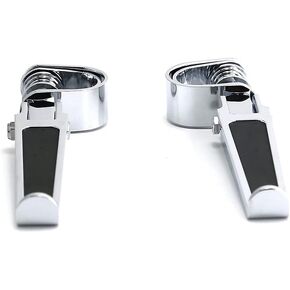 1"-1.25"(25mm-32mm) Universal Motorcycle Foldable Highway Antivibrate Engine Guard Crash Bars Foot Pegs for Harley Electra Glide Road King Street Glide (black)