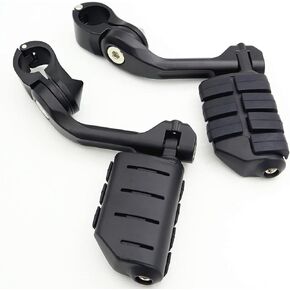 Motorcycle Adjustable Highway Footpegs 1.25'' Highway Pegs Engine Guard Long Angled Foot pedals Mount For Harley Dyna Fat Bob Softail Sportster XL 1200 883