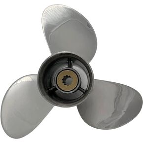 Propeller 9 1/4x10 Fit for Suzuki Outboard 9.9HP-15HP 3 Blades Stainless Steel Prop SS 10 Tooth Propel RH OEM NO: 58100-93733-019 9.25x10