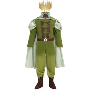 Frog Prince Naveen Costume for Boys Fancy Dress Up Halloween Outfit