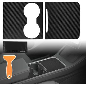 Tinlucys Center Console Red Wrap Designed for 2021-2024 Tesla Model 3/Y,Model 3/Y Interior Red Console Cover Accessories