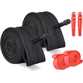 2 Pack Bike Inner Tube 20x1.9/2.125 with Tire Levers and Rim Strips 20 Inch, Schrader Valve 33MM 20" Bicycle Tire Tubes Tyres