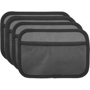 4 Pieces Large Car Net Pocket, Car Side Pocket Organizer, Cell Phone Sunglasses Holder Side Clutter Scattered Storage for Car - 8"x5.75"