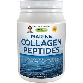 ANDREW LESSMAN Marine Collagen Peptides 120 Servings - Supports Radiant Smooth Soft Skin, Comfortable Joints. Pure. Super Soluble No Fishy Flavor No Additives Non-GMO