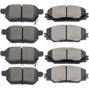 Front Rear Ceramic Brake Pads Compatible with 2009-2010 Pontiac Vibe,2008-2015 Scion xB,2009-2019 Toyota Corolla,2009-2014 Toyota Matrix