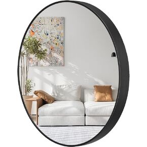 Gold Round Mirror, Mirror 24 Inch, Circle Mirror Metal Framed Wall Mounted,Modern Decor Mirror for Entryway, Bathroom, Dressing Room, Living Room