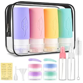 3oz Travel Bottles for Toiletries Gym Tsa Approved Leak Proof Travel Size Bottles Silicone Squeezable Travel Containers for Toiletries Perfect for Business or Personal Travel Essentials (BPA Free)