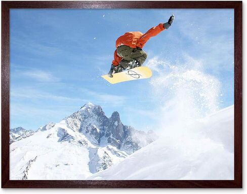 Wee Blue Coo Photograph Sport Motion Shot Snowboard Jump Air Unframed Wall Art Print Poster Home Decor Premium in Kuwait
