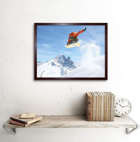 Wee Blue Coo Photograph Sport Motion Shot Snowboard Jump Air Unframed Wall Art Print Poster Home Decor Premium in Kuwait
