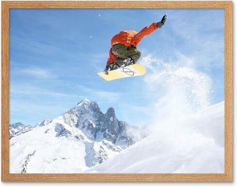 Wee Blue Coo Photograph Sport Motion Shot Snowboard Jump Air Unframed Wall Art Print Poster Home Decor Premium in Kuwait