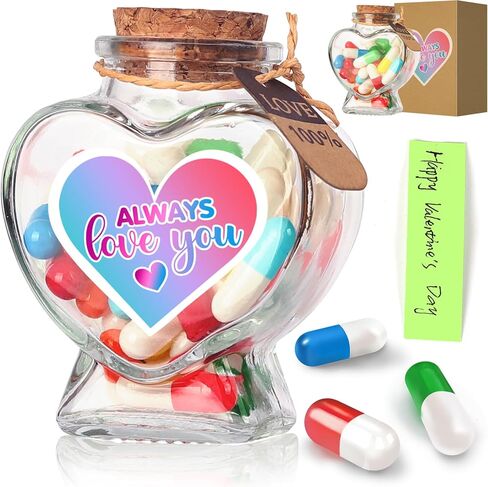 Fathers Day Husband Gifts from Wife, Gifts for Fathers Day from Wife, Valentines Day Gifts for Him Her Boyfriend Girlfriend Husband Wife Birthday Gifts, Capsule Letters Message in a Bottle 45pcs in Saudi Arabia