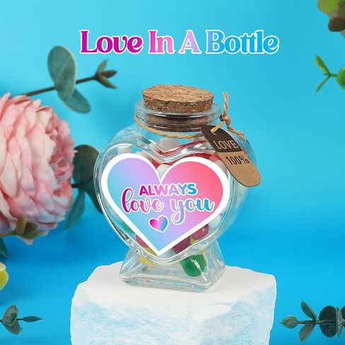 Fathers Day Husband Gifts from Wife, Gifts for Fathers Day from Wife, Valentines Day Gifts for Him Her Boyfriend Girlfriend Husband Wife Birthday Gifts, Capsule Letters Message in a Bottle 45pcs in Saudi Arabia