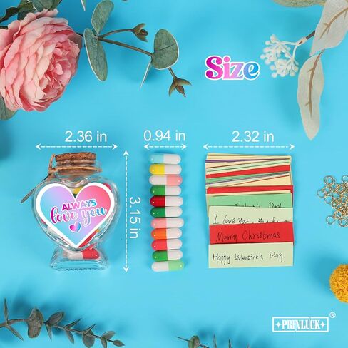 Fathers Day Husband Gifts from Wife, Gifts for Fathers Day from Wife, Valentines Day Gifts for Him Her Boyfriend Girlfriend Husband Wife Birthday Gifts, Capsule Letters Message in a Bottle 45pcs in Saudi Arabia