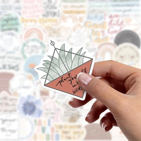 100 قطعة من ملصقات آية الكتاب المقدس الملهمة، ملصقات مسيحية مقاومة للماء لزجاجة المياه، والكمبيوتر المحمول، واليوميات، والجيتار، وهدايا DIY للبالغين والمراهقين والرجال والنساء in Kuwait