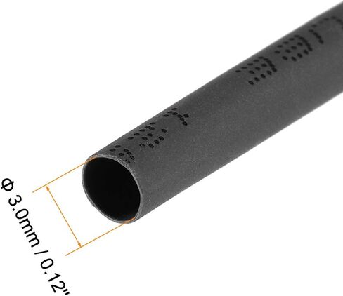 uxcell Heat Shrink Tubing, 1/8"(3mm) Dia 5.74mm Flat Width 2:1 Rate Shrinkable Tube Cable Sleeve 10ft - Green in Saudi Arabia