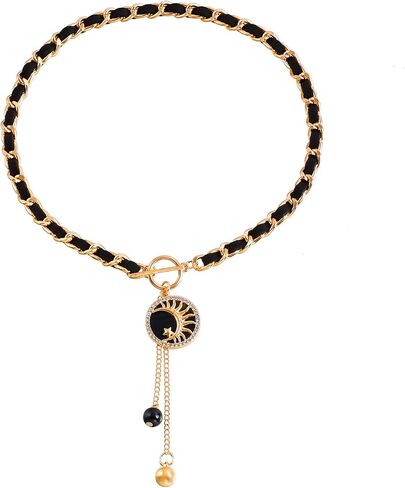 Black Wrap Velvet Choker With Black Heart Tree Sun Cross Star Butterfly Pedant for Women Girls,Jewelry Gift for Girlfriend Family And Friend in Saudi Arabia