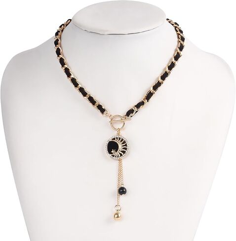 Black Wrap Velvet Choker With Black Heart Tree Sun Cross Star Butterfly Pedant for Women Girls,Jewelry Gift for Girlfriend Family And Friend in Saudi Arabia