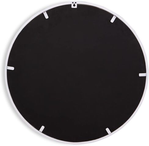 Signature Design by Ashley Brocky 32" Contemporary Round Wall Mounted Accent Mirror, White in Saudi Arabia