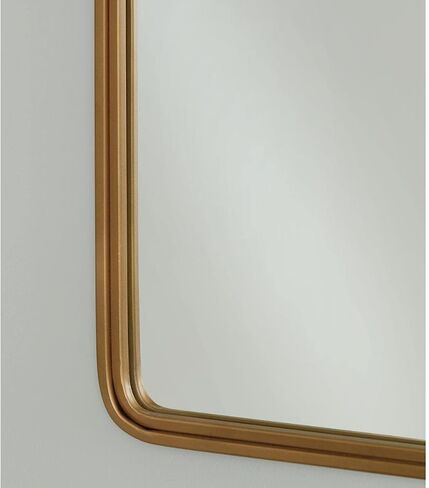 Signature Design by Ashley Brocky 32" Contemporary Round Wall Mounted Accent Mirror, White in Saudi Arabia