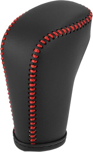 X AUTOHAUX Black Car Interior Faux Leather Gear Shifter Shift Knob Cover Transmission Shift Boot Lever for Honda Accord 2018-2022 Red Stitches in Saudi Arabia