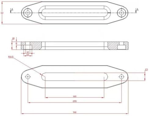 ألومنيوم Hawse Fairlead 10 بوصة من الألومنيوم المصقول العالمي ATV/UTV Hawse Fairlead للونش الصناعي 8000-15000 LBs in Kuwait