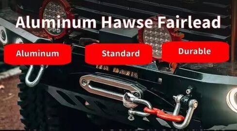 ألومنيوم Hawse Fairlead 10 بوصة من الألومنيوم المصقول العالمي ATV/UTV Hawse Fairlead للونش الصناعي 8000-15000 LBs in Kuwait