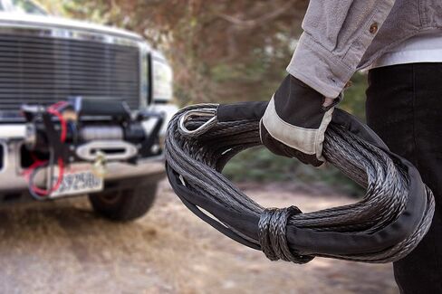 حبل ونش Dyneema® الاصطناعي باللون الرمادي بطول 38 قدم من Champion لوزن 4000-5000 رطل. روافع ATV/UTV in Kuwait
