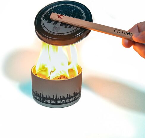 تشتمل ملحقات City Bonfires في الفناء الخلفي/الفناء على حامل شموع/حامل شموع، وسيخ محمول قابل لإعادة الاستخدام مكون من 4 قطع وغطاء صديق! in Saudi Arabia