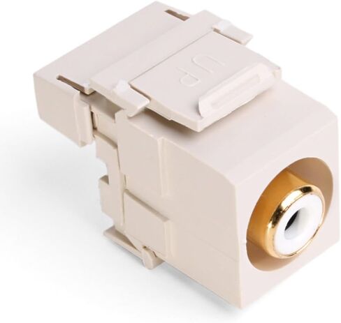 Leviton 40735-RWT QuickPort RCA 110-Type، برميل أبيض، لوز خفيف in Saudi Arabia