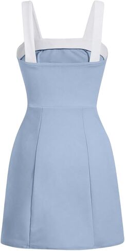 Milumia Women's Bow Color Block Flare Cami Dress Sleeveless Flare Short Mini Dresses in Saudi Arabia