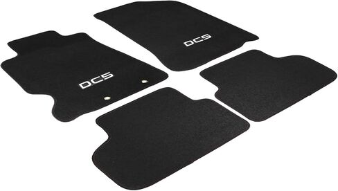 Floor Mats Compatible with 2002-2006 Acura RSX, DC5 Logo Factory Fitment Front & Rear Nylon Black Car Floor Carpets Carpet Liner by IKON MOTORSPORTS, 2003 2004 2005 in Saudi Arabia