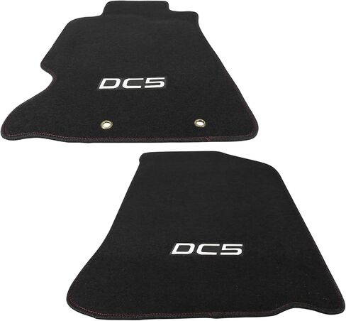 Floor Mats Compatible with 2002-2006 Acura RSX, DC5 Logo Factory Fitment Front & Rear Nylon Black Car Floor Carpets Carpet Liner by IKON MOTORSPORTS, 2003 2004 2005 in Saudi Arabia