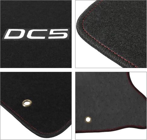 Floor Mats Compatible with 2002-2006 Acura RSX, DC5 Logo Factory Fitment Front & Rear Nylon Black Car Floor Carpets Carpet Liner by IKON MOTORSPORTS, 2003 2004 2005 in Saudi Arabia