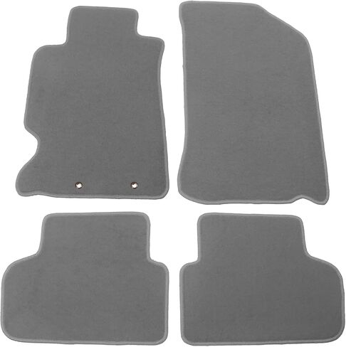 Floor Mats Compatible with 2002-2006 Acura RSX, DC5 Logo Factory Fitment Front & Rear Nylon Black Car Floor Carpets Carpet Liner by IKON MOTORSPORTS, 2003 2004 2005 in Saudi Arabia